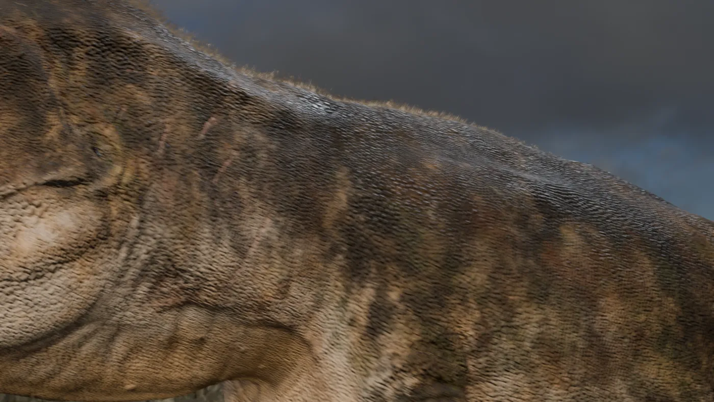 Close-up render showing KRON skin and surface detail